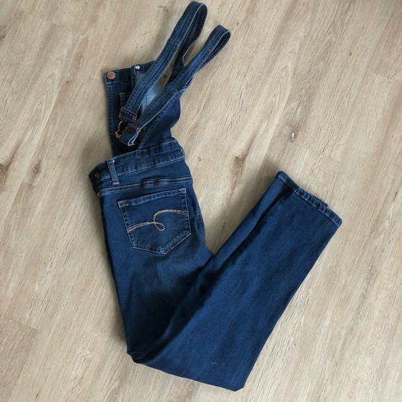 JUSTICE distressed overalls, skinny leg - Picture 4 of 6
